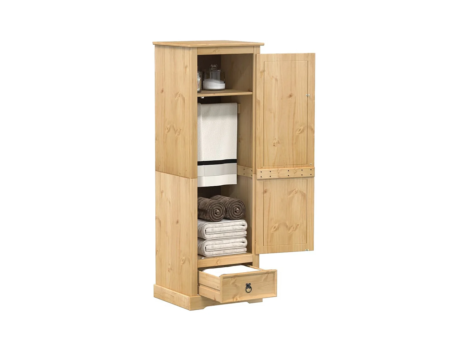 Garde-robe Corona 55x50x170 cm bois de pin massif FR443088