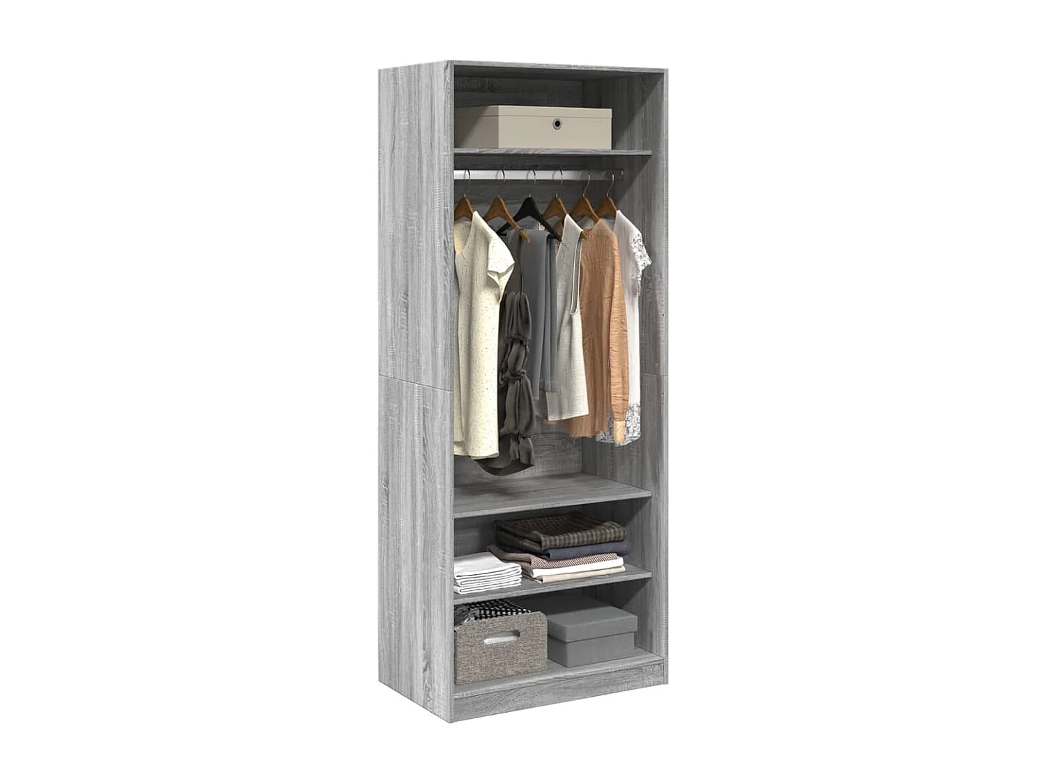 Garde-robe sonoma gris 80x50x200 cm bois d'ingénierie FR217953