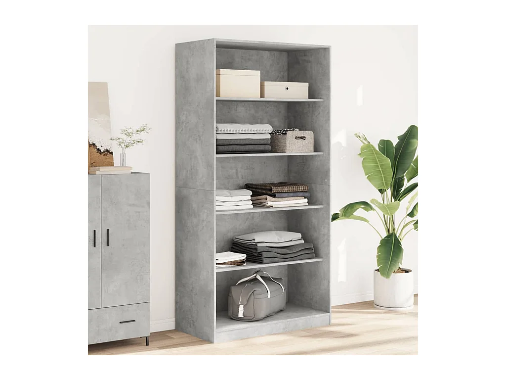 Garde-robe Gris béton 100x50x200 cm Aggloméré FR781365