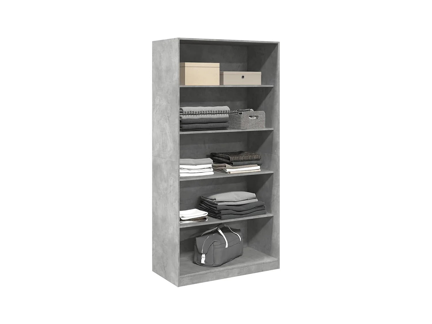 Garde-robe Gris béton 100x50x200 cm Aggloméré FR781365