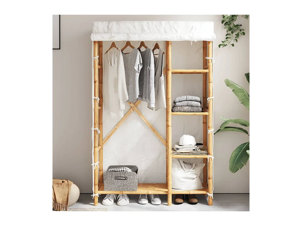Garde-robe 110x45x170 cm bambou FR860703