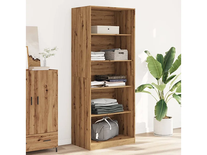 Garde-robe chêne artisanal 80x50x200 cm bois d'ingénierie FR149795