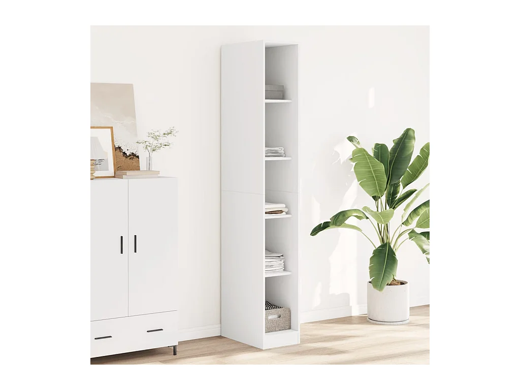 Garde-robe Blanc 30x50x200 cm Bois d'ingénierie FR516829