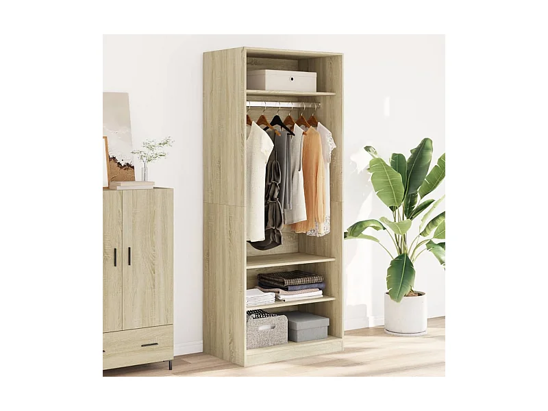 Garde-robe chêne sonoma 80x50x200 cm bois d'ingénierie FR312387