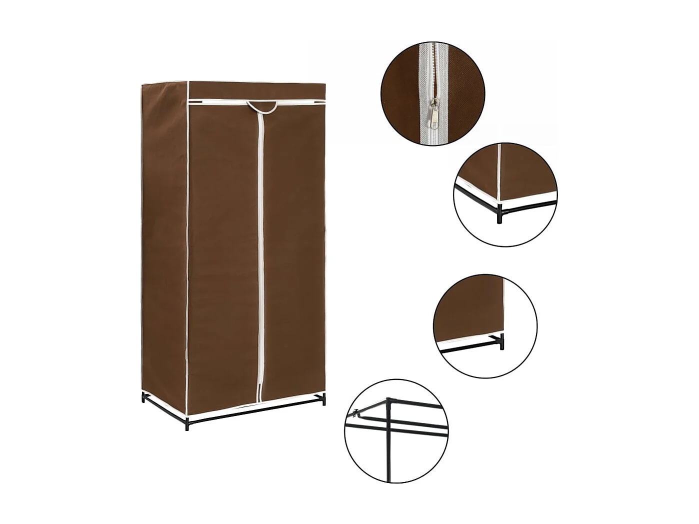 Garde-robe Marron 75x50x160 cm FR565200