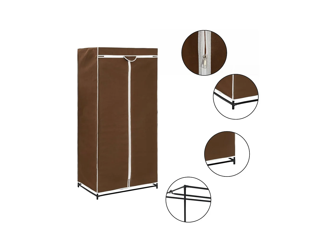 Garde-robe Marron 75x50x160 cm FR565200