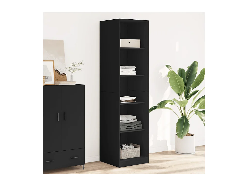 Garde-robe Noir 50 x 50 x 200 cm Bois d'ingénierie FR760149