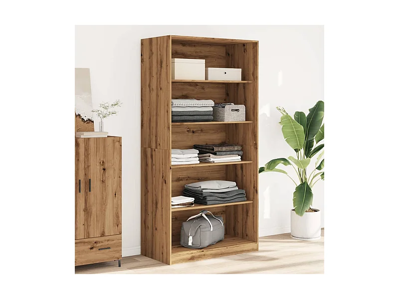 Garde-robe chêne artisanal 100x50x200 cm bois d'ingénierie FR410314