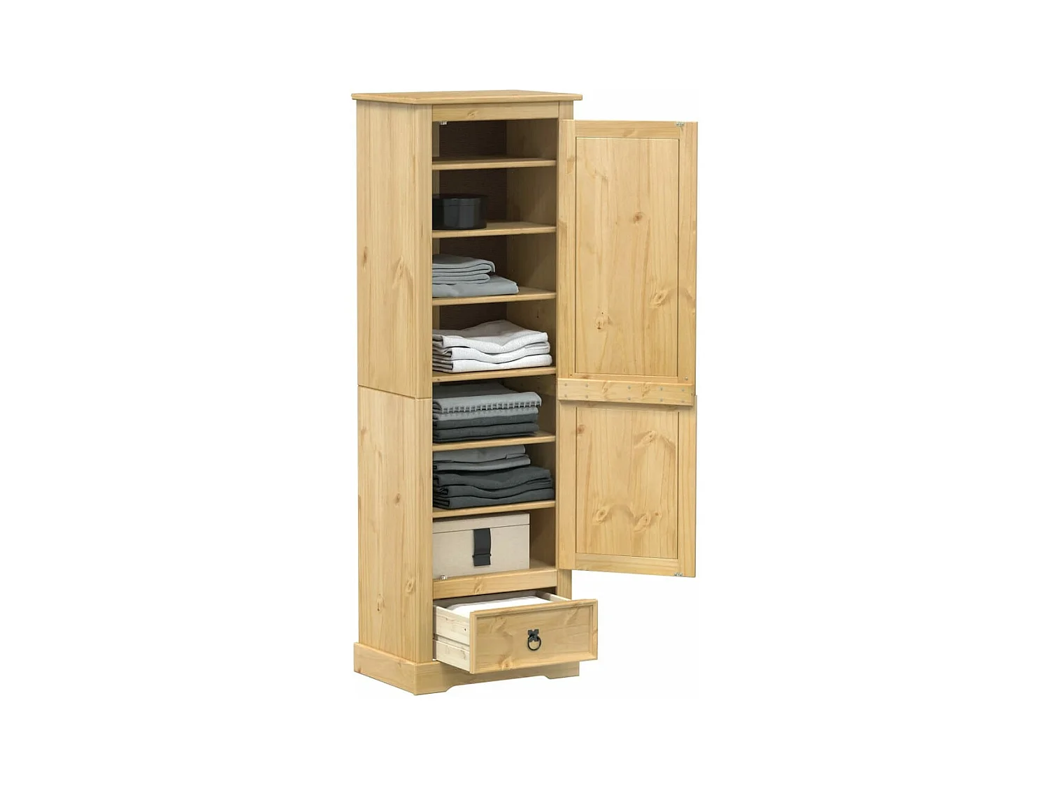 Garde-robe Corona 55x38x170 cm bois de pin massif FR220550
