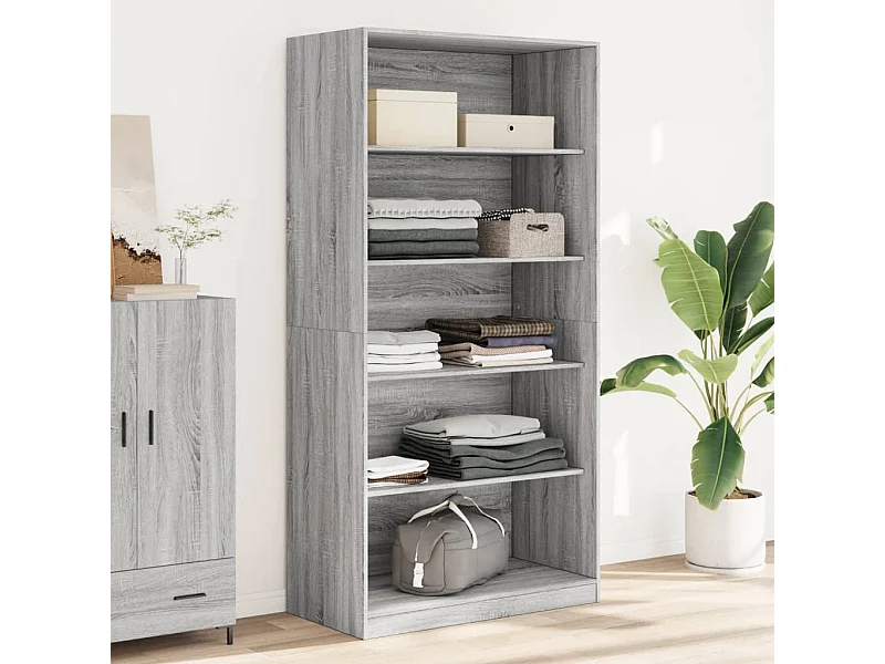 Garde-robe sonoma gris 100x50x200 cm bois d'ingénierie FR568741