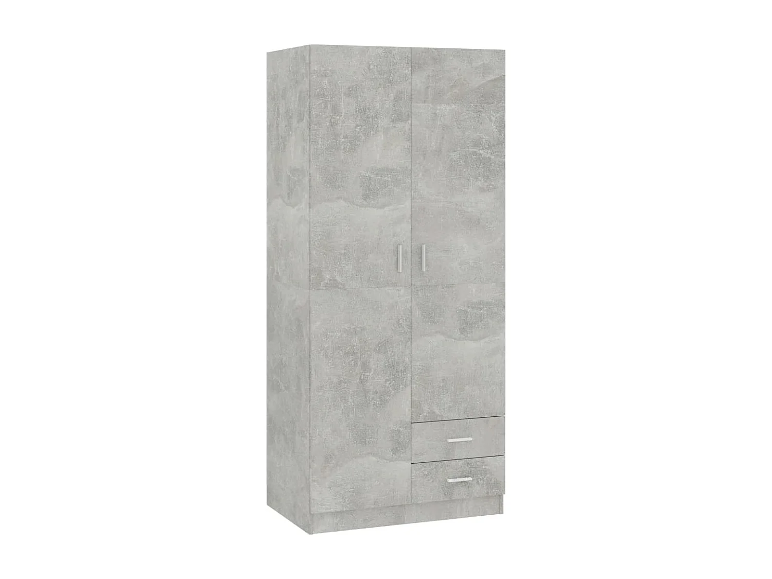 Kledingkast 80x52x180 cm bewerkt hout betongrijs BE757745