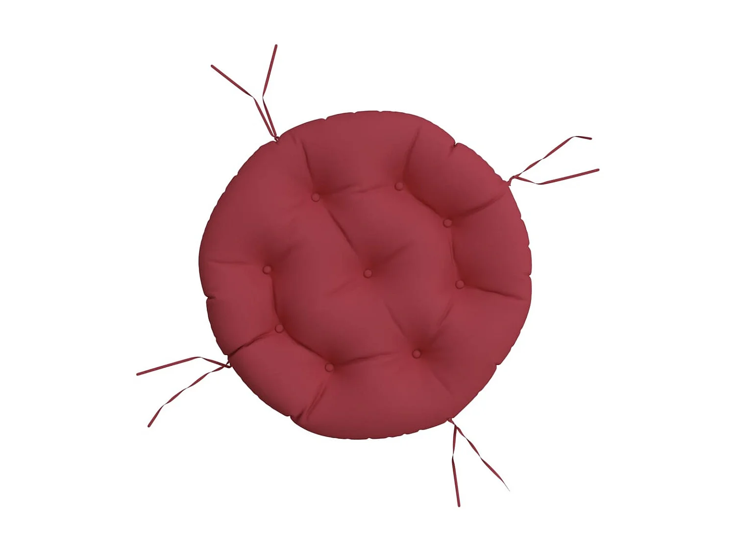 Almofadão redondo Ø 60 x11 cm tecido oxford vermelho tinto PT782571