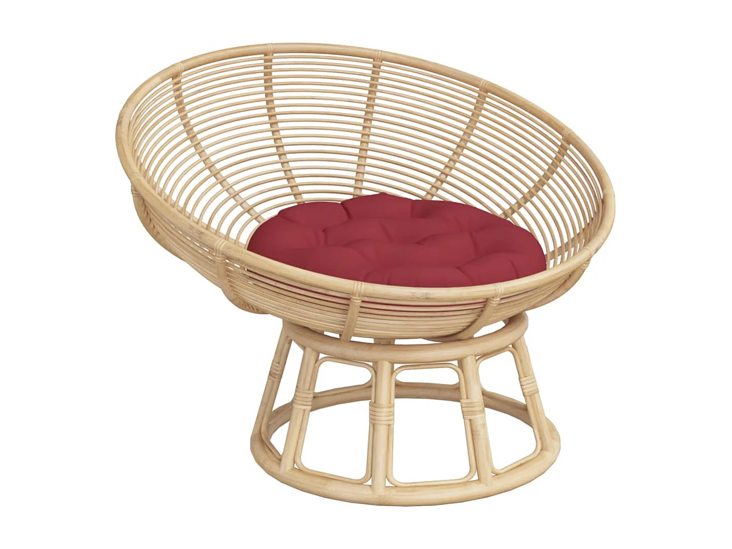 Almofadão redondo Ø 60 x11 cm tecido oxford vermelho tinto PT782571