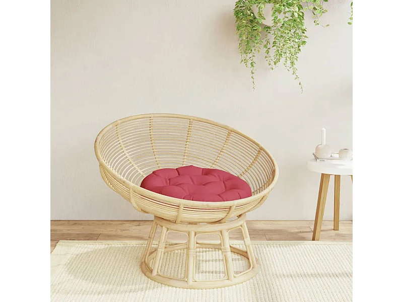 Almofadão redondo Ø 60 x11 cm tecido oxford vermelho tinto PT782571