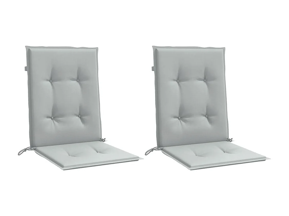 Coussins de chaise à dossier bas lot de 2 gris clair mélangé FR751442