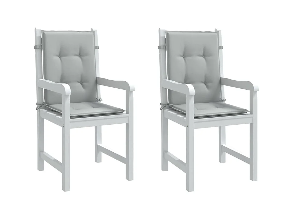 Coussins de chaise à dossier bas lot de 2 gris clair mélangé FR751442