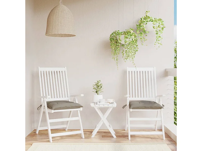 Stoelkussens 2 st 40x40x7 cm oxford stof taupe BE281032