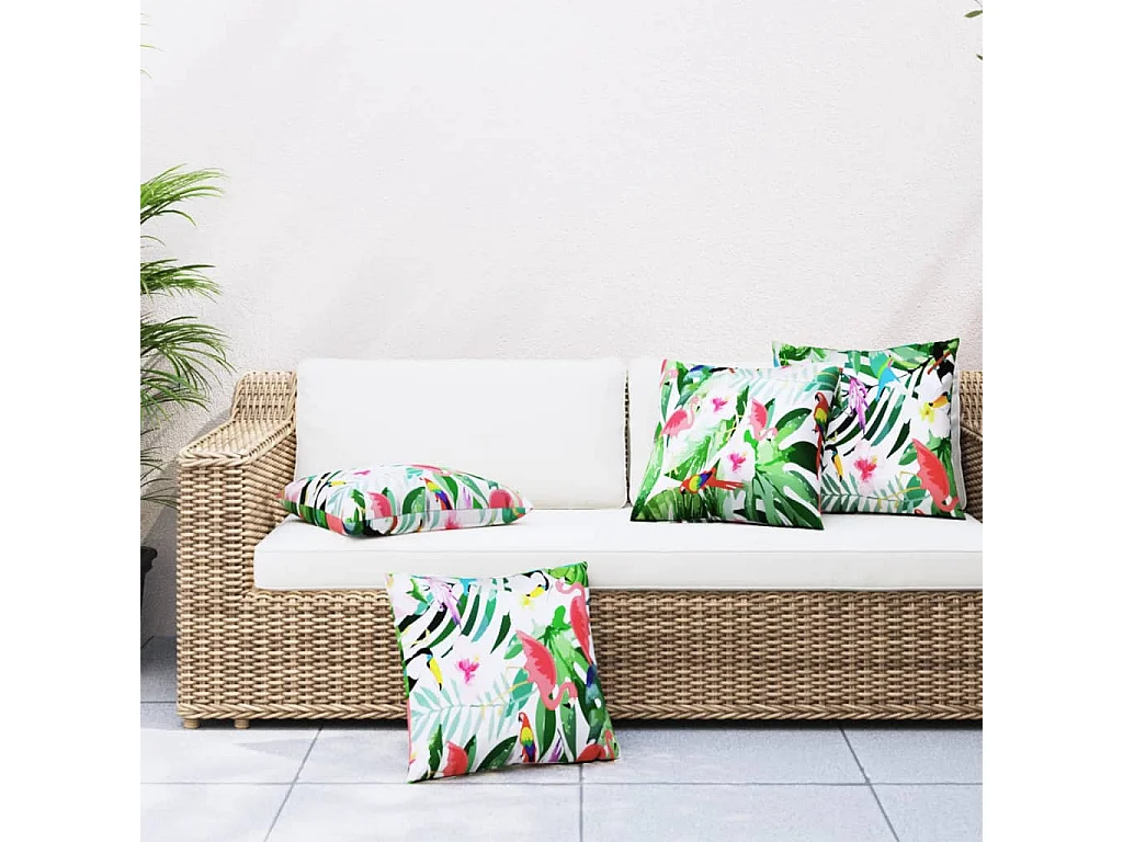 Coussins décoratifs lot de 4 Multicolore 50x50 cm Tissu FR153714