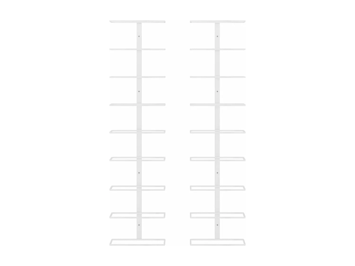 Casier à vin mural pour 9 bouteilles 2 pcs Blanc Fer FR714011