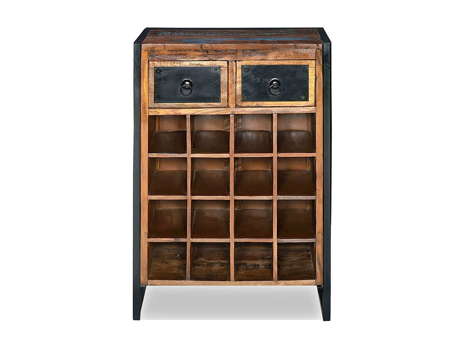 Casier à bouteilles 16 bouteilles Bois massif de récupération FR283970