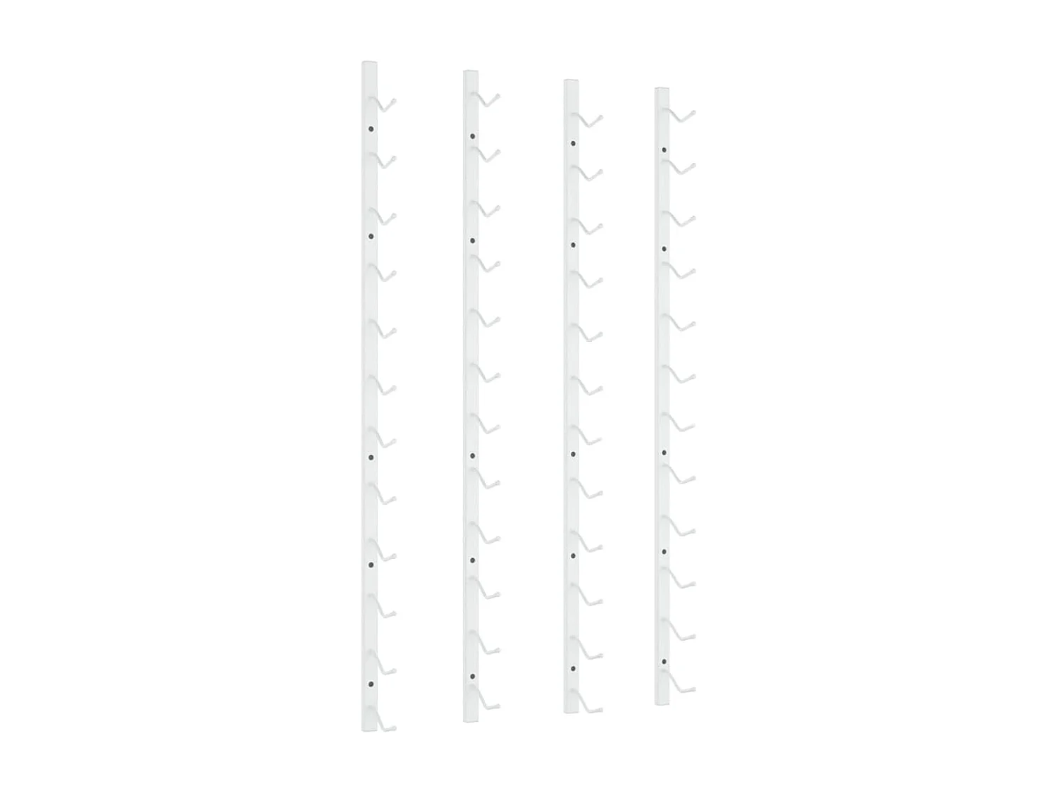 Botellero de pared para 12 botellas 2 unidades hierro blanco ES625744