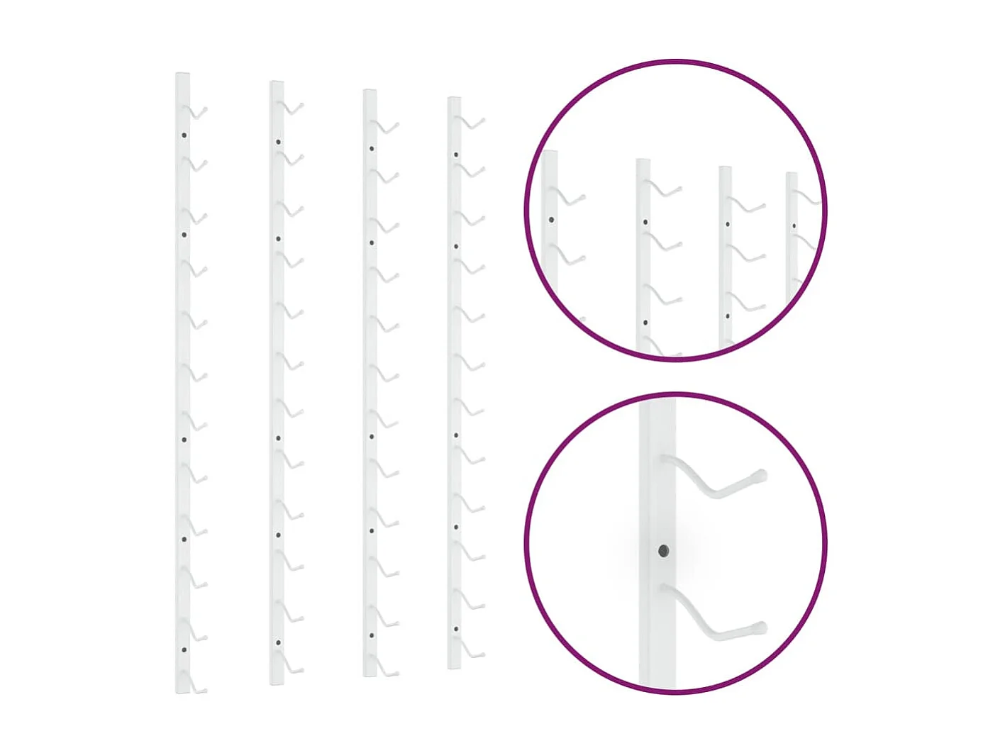 Casier à vin mural pour 12 bouteilles 2 pcs Blanc Fer FR142686