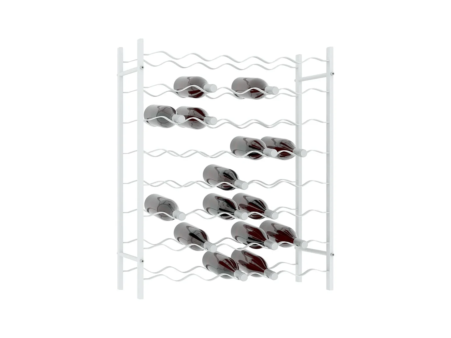 Casier à bouteilles pour 48 bouteilles Blanc Métal FR773694