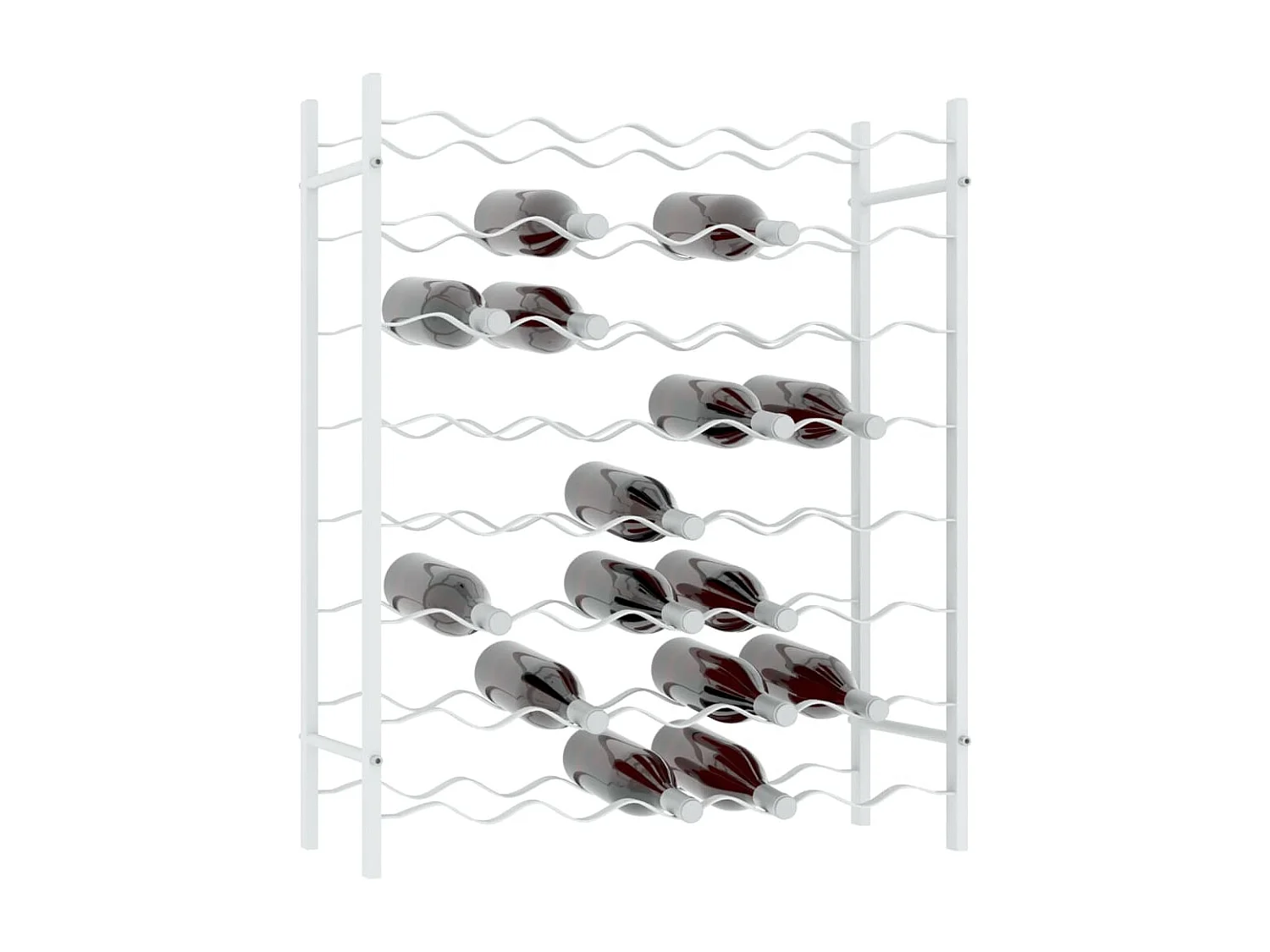 Casier à bouteilles pour 48 bouteilles Blanc Métal FR773694