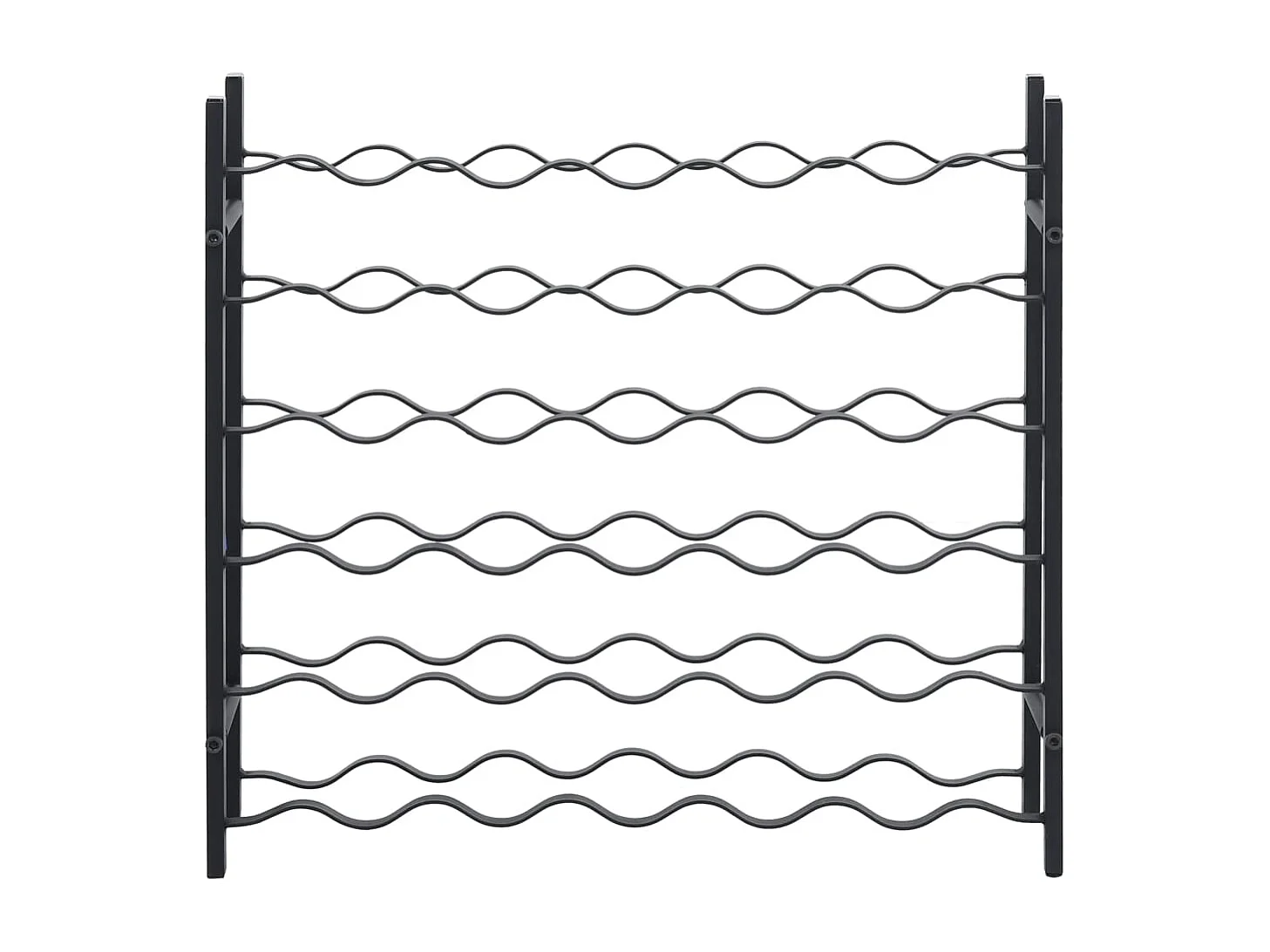 Casier à bouteilles pour 36 bouteilles Noir Fer FR316578