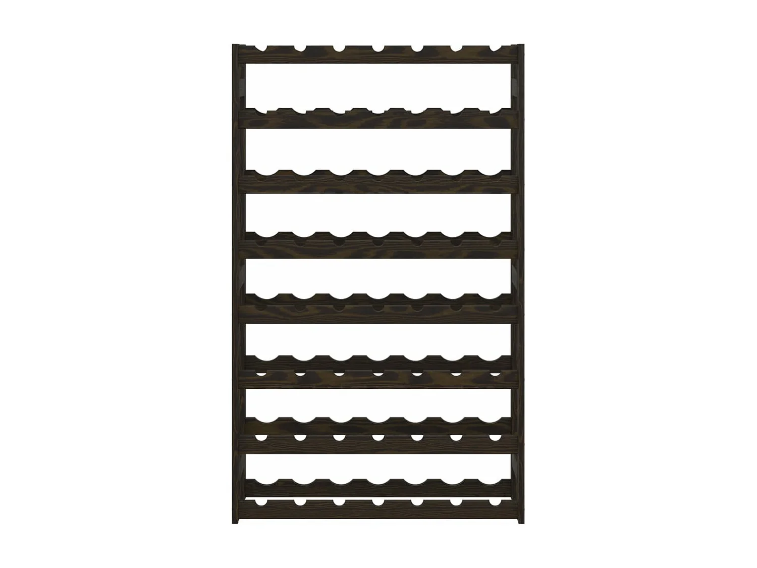 Casier à bouteilles pour 56 bouteilles noir bois pin solide FR987039