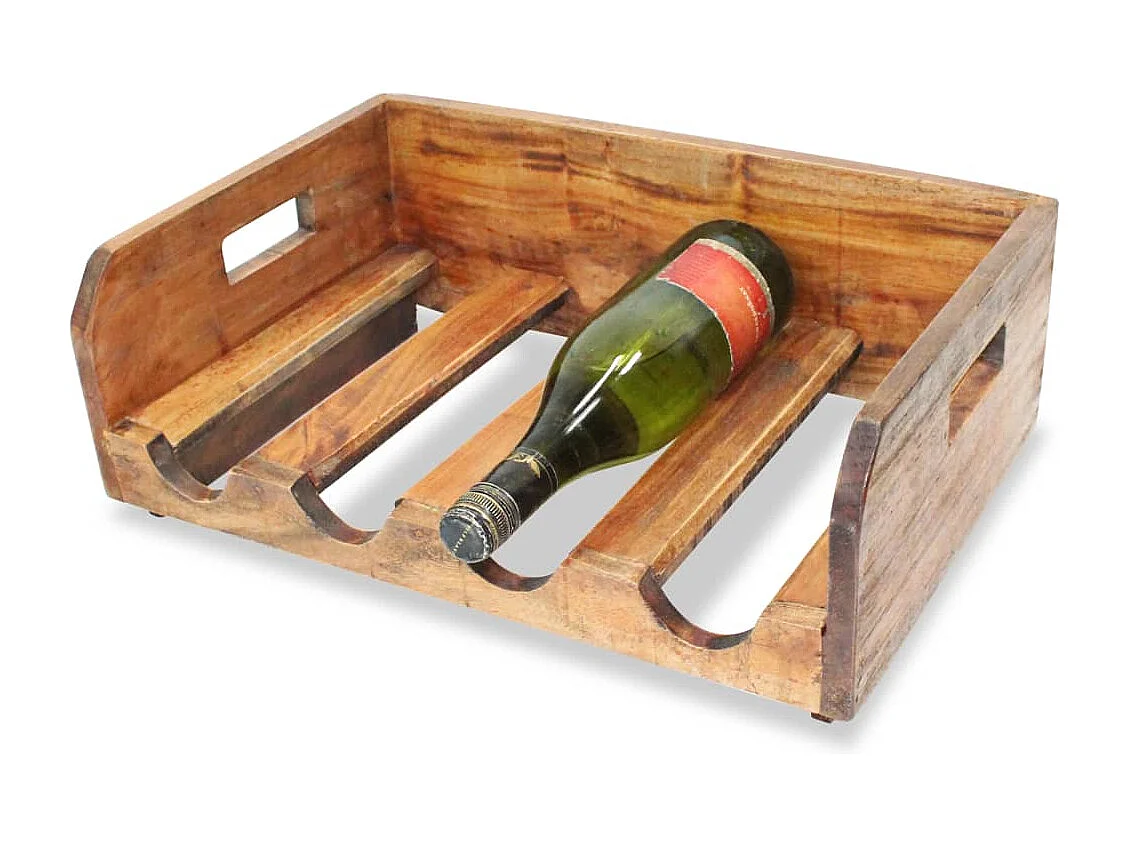 Casier à bouteilles 4 pcs pour 16 bouteilles Bois recyclé FR368417