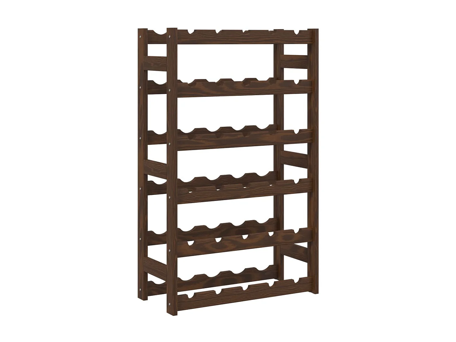 Casier à bouteilles pour 30 bouteilles marron bois pin solide FR846551