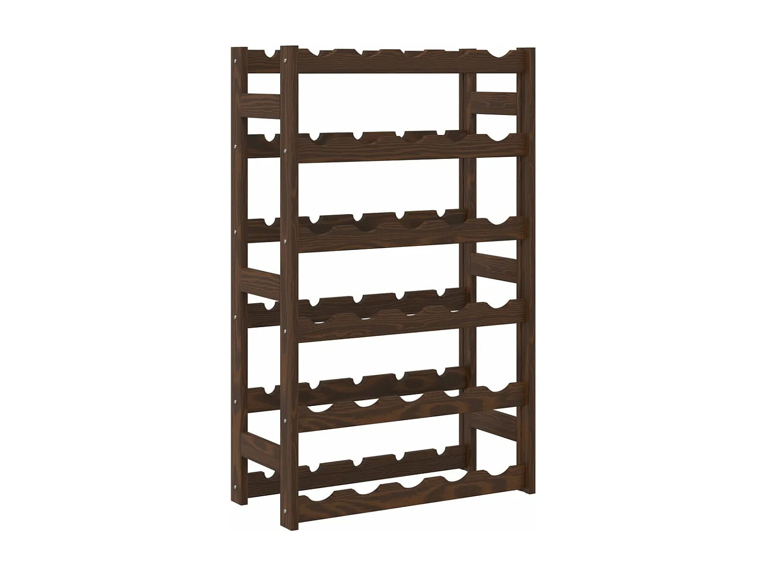 Casier à bouteilles pour 30 bouteilles marron bois pin solide FR846551