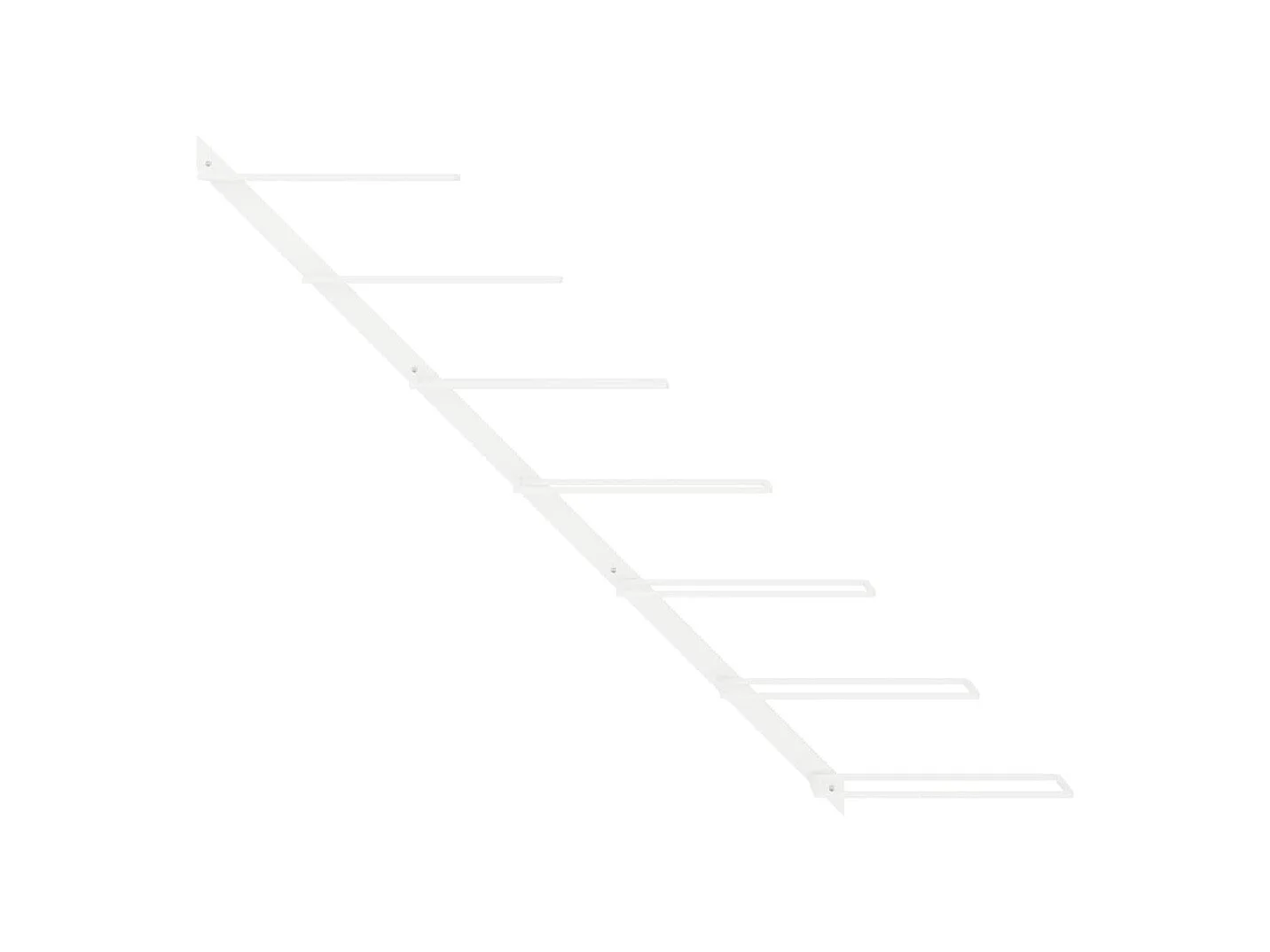 Botellero de pared para 7 botellas de metal blanco ES756558