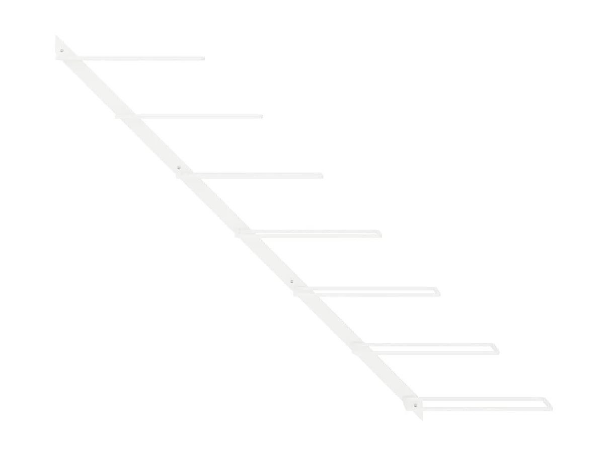 Casier à vin mural pour 7 bouteilles Blanc Fer FR389996