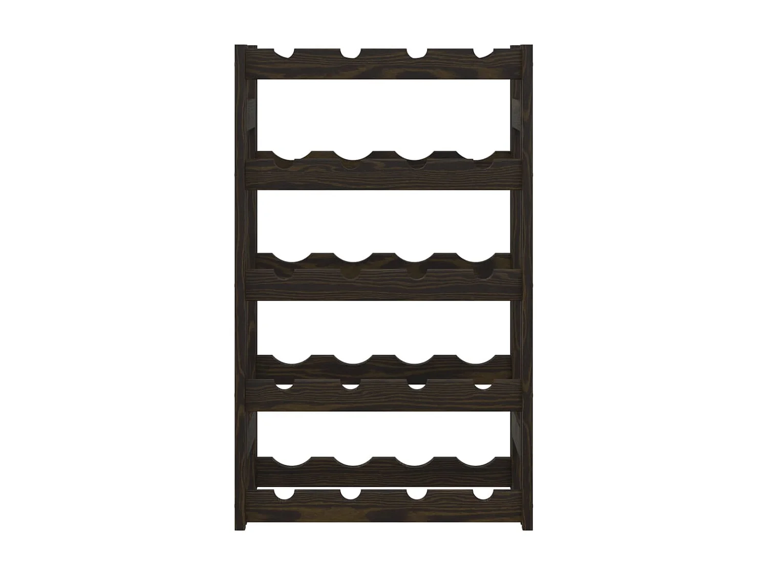 Casier à bouteilles pour 20 bouteilles noir bois pin solide FR781713