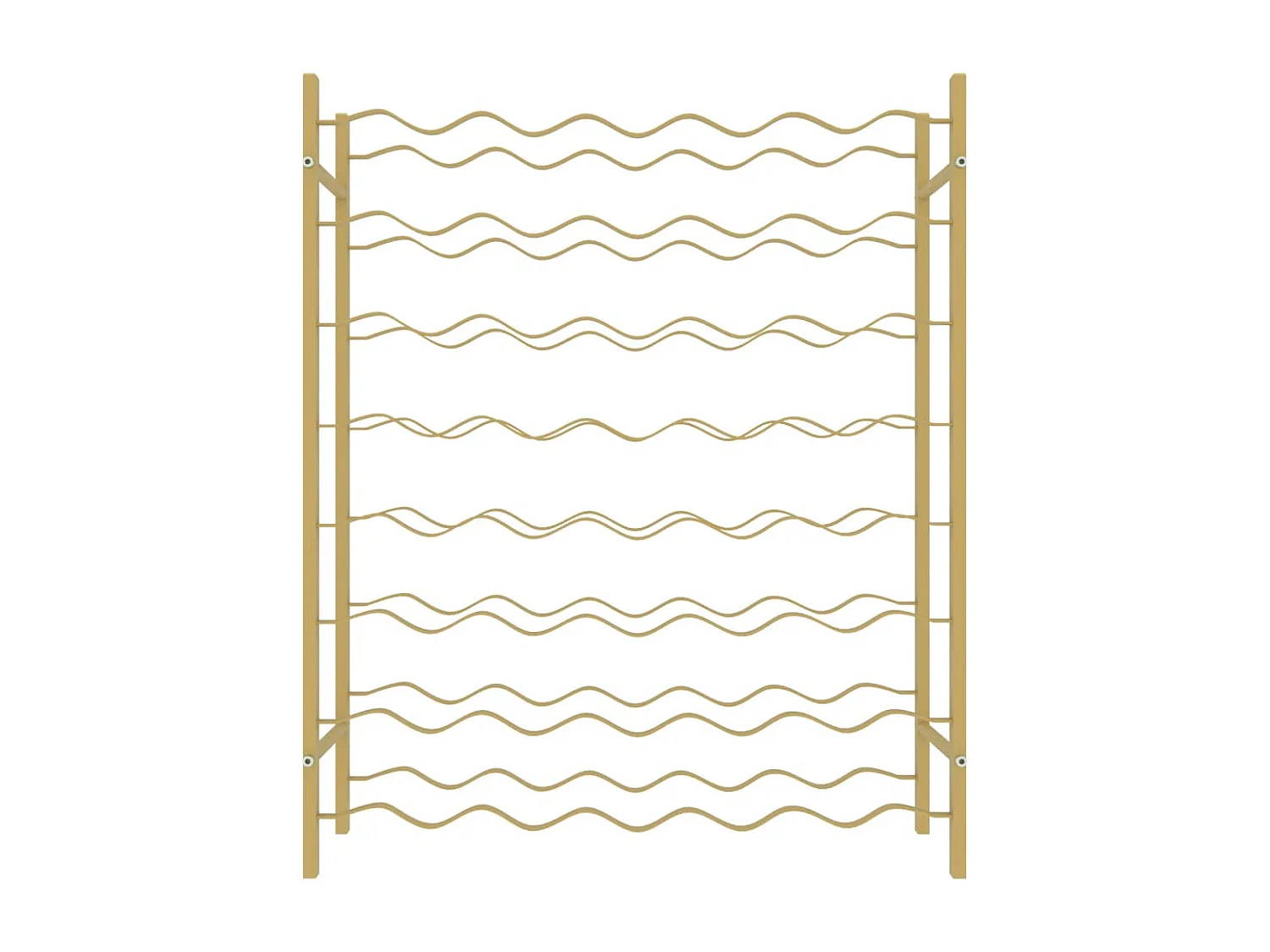 Casier à bouteilles pour 48 bouteilles Doré Métal FR620320