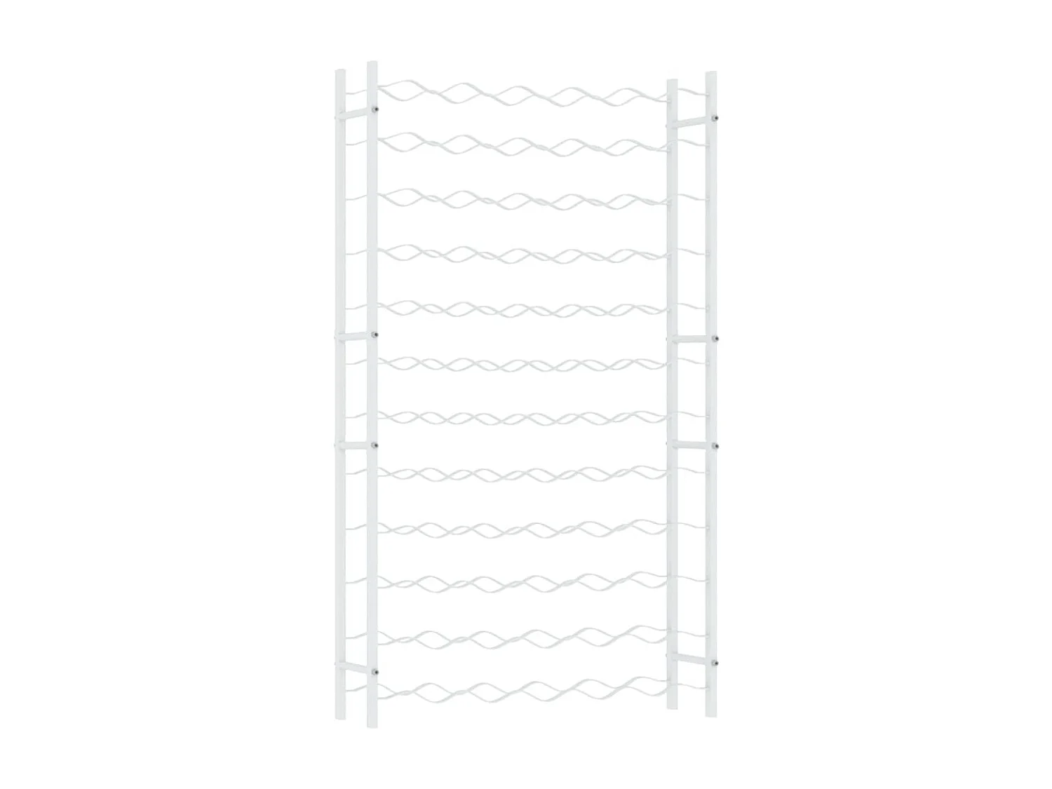 Casier à bouteilles pour 72 bouteilles Blanc Métal FR330673