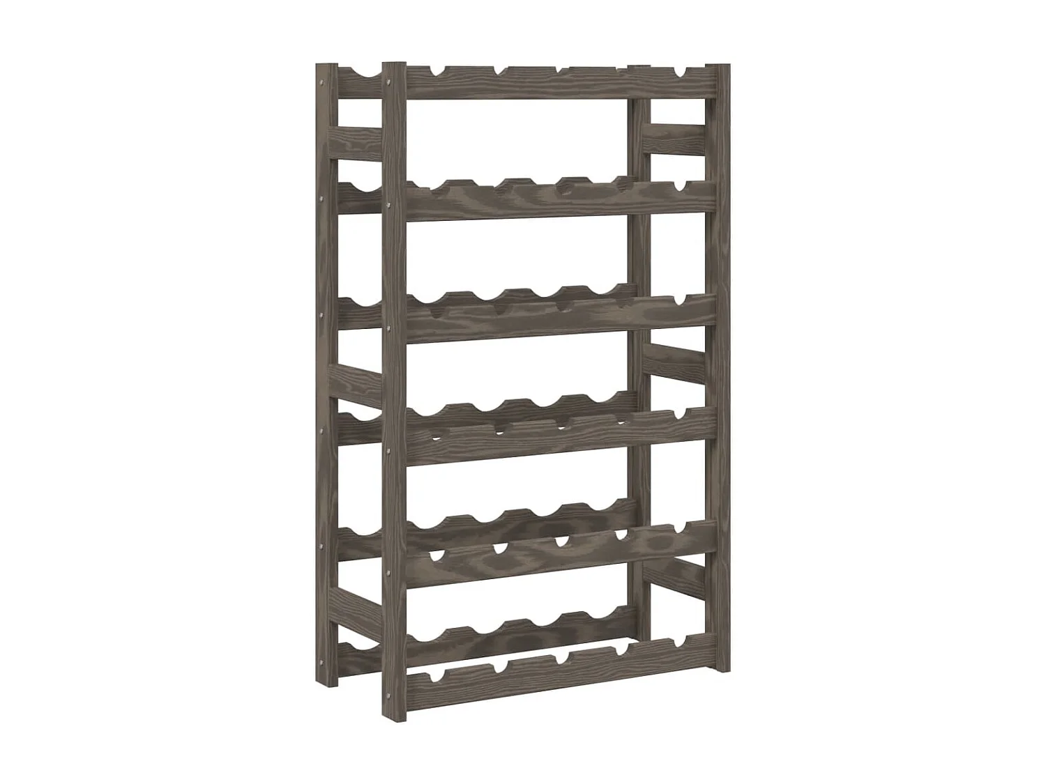 Casier à bouteilles pour 30 bouteilles gris bois pin solide FR692484