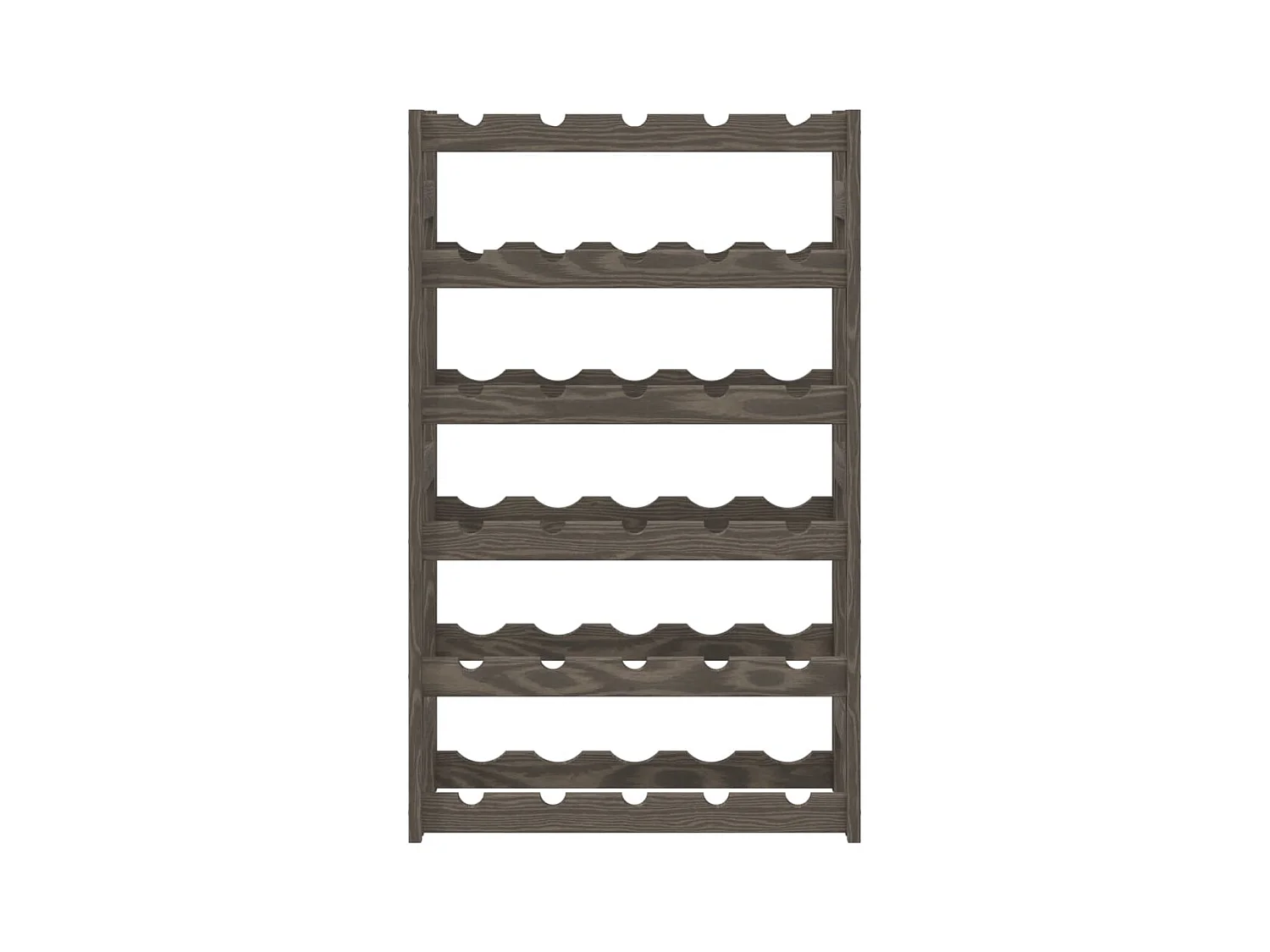 Casier à bouteilles pour 30 bouteilles gris bois pin solide FR692484
