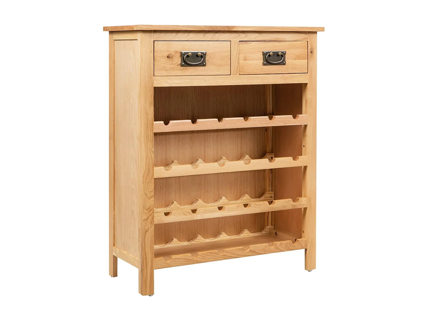 Armário para vinhos 72x32x90 cm madeira carvalho maciça PT229765