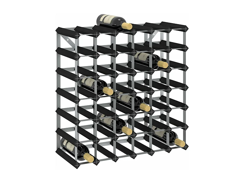Botellero para 42 botellas madera maciza de pino negro ES926197