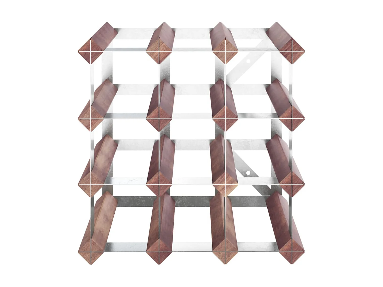 Casier à bouteilles pour 12 bouteilles Marron Bois pin solide FR661234