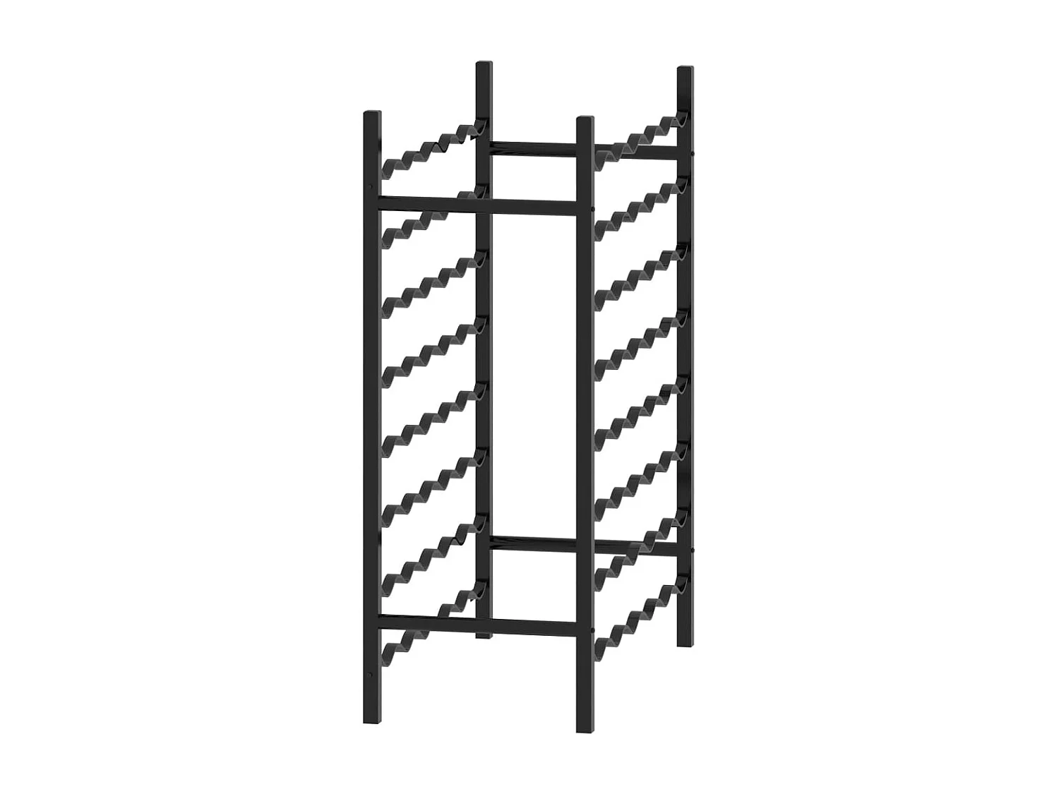 Garrafeira para 48 garrafas metal preto PT906237