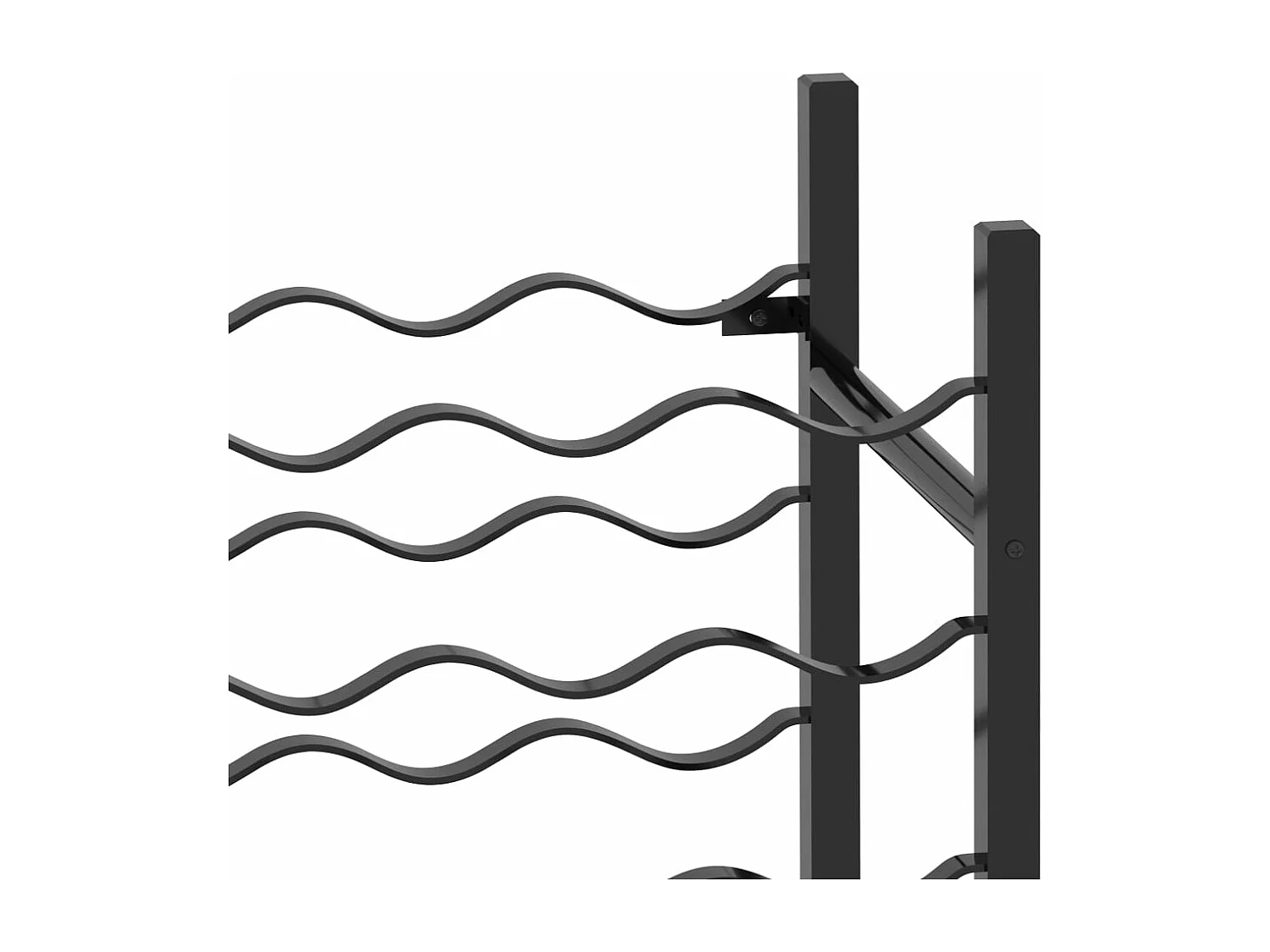 Garrafeira para 48 garrafas metal preto PT906237