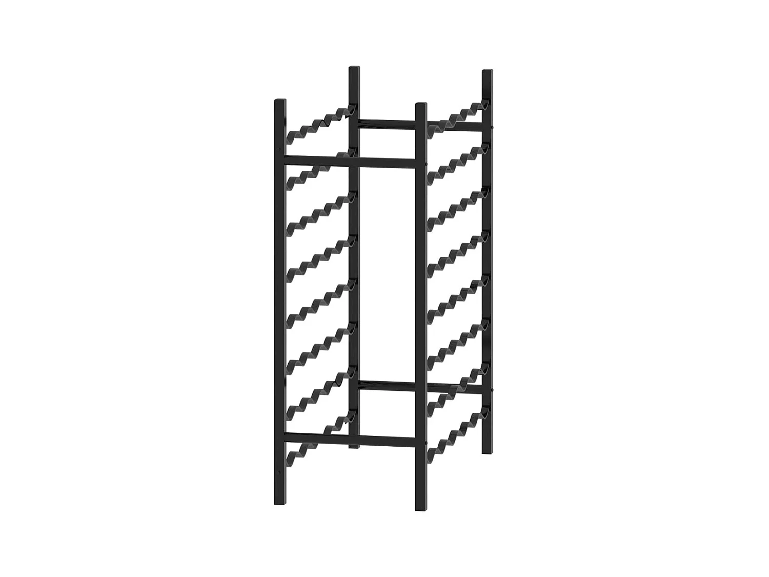 Casier à bouteilles pour 48 bouteilles Noir Métal FR670062