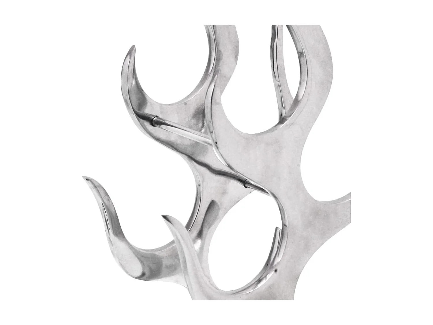 Casier à 9 bouteilles en forme de flamme Aluminium Argenté FR878086
