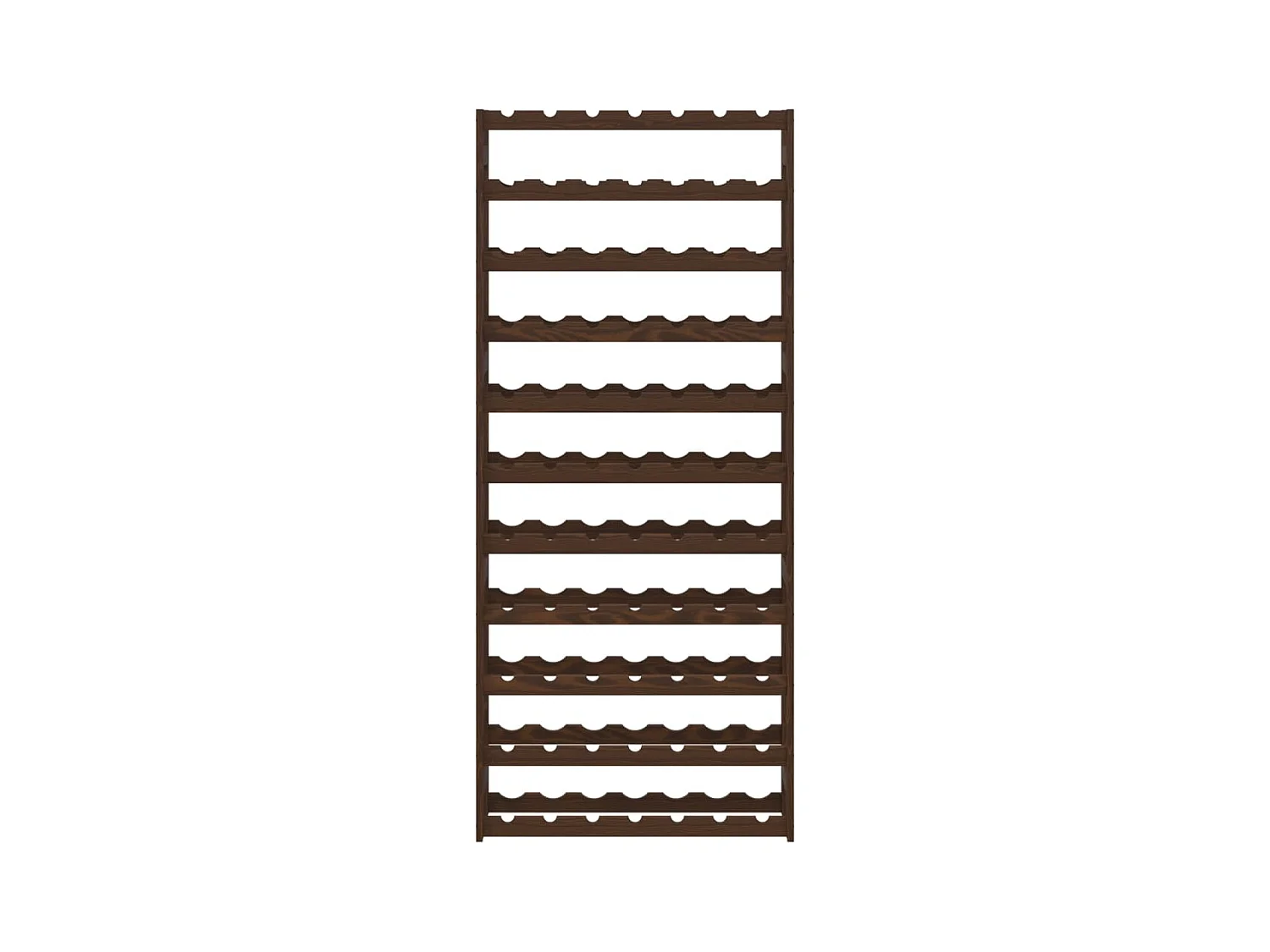 Casier à bouteilles pour 77 bouteilles marron bois pin solide FR695303