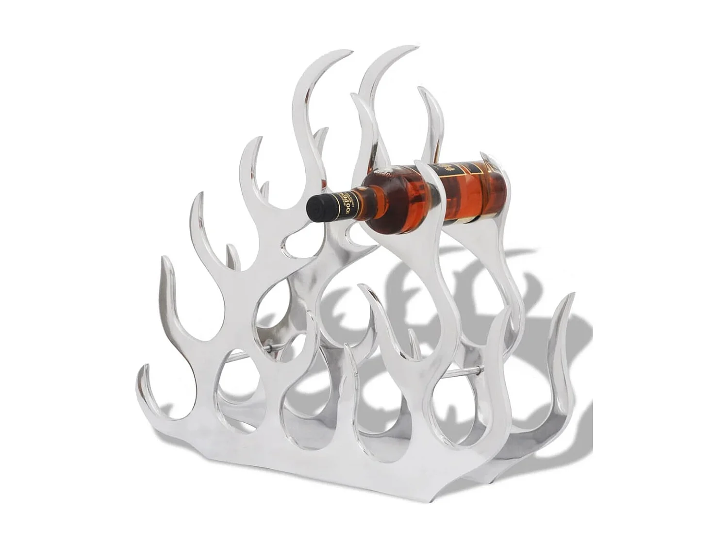 Casier à bouteilles pour 11 bouteilles Argenté Aluminium FR759046