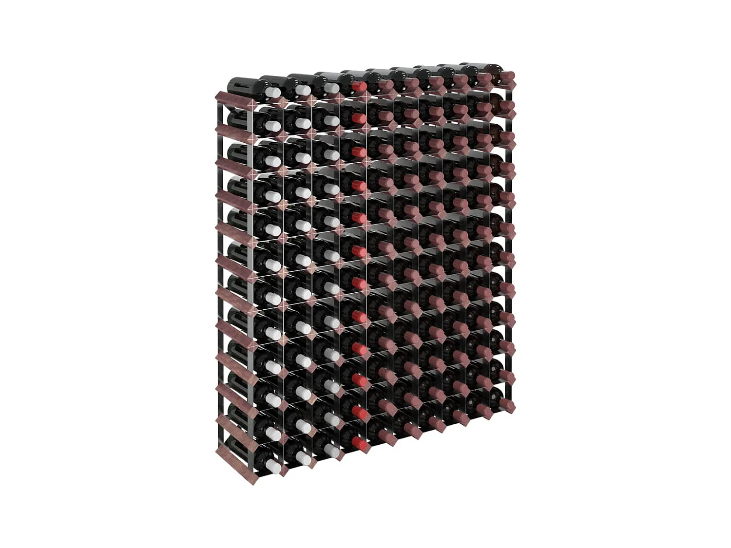 Casier à bouteilles pour 120 bouteilles Marron Bois pin solide FR814024